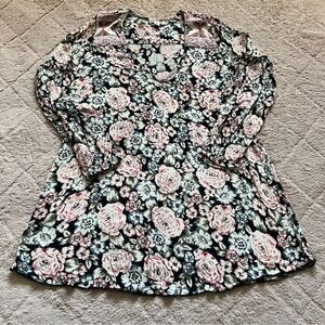 Billabong Long Sleeve Floral Tunic Women's Size S‎